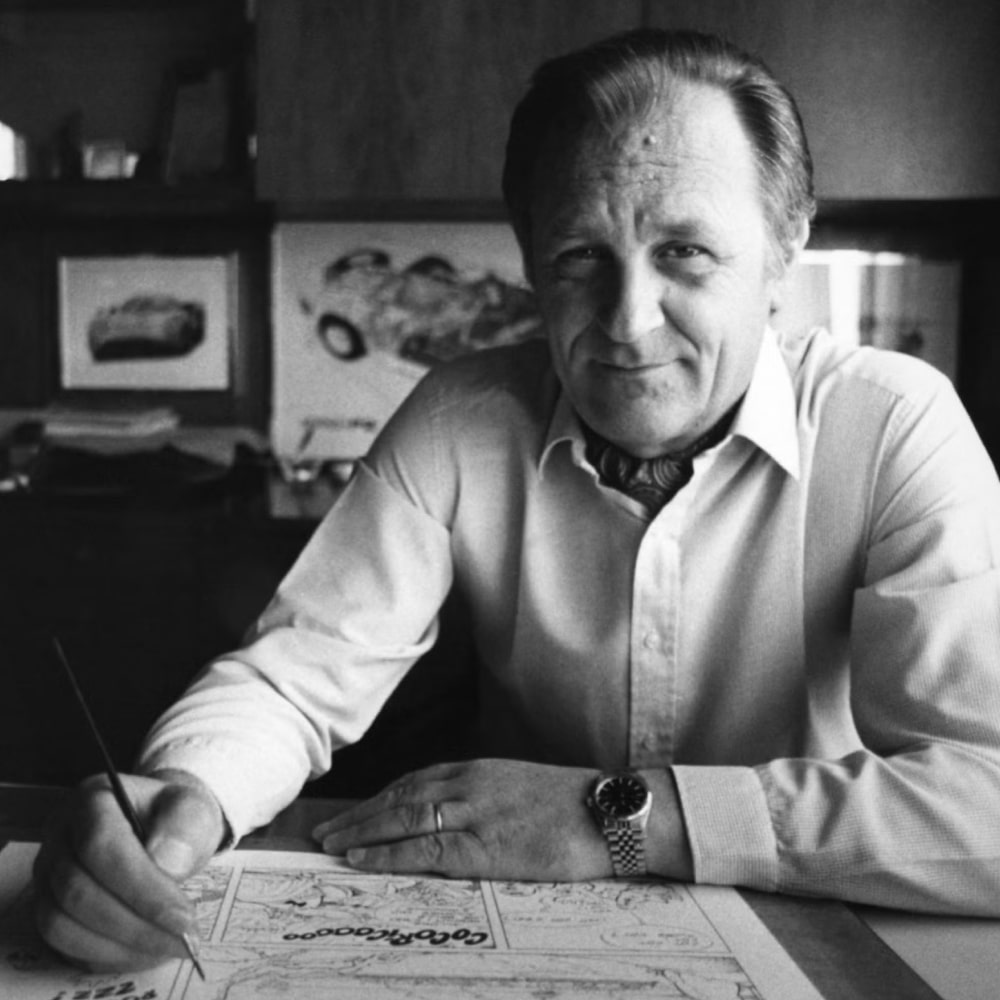 Portrait d’Albert Uderzo, dessinateur et co-créateur d’Astérix.
